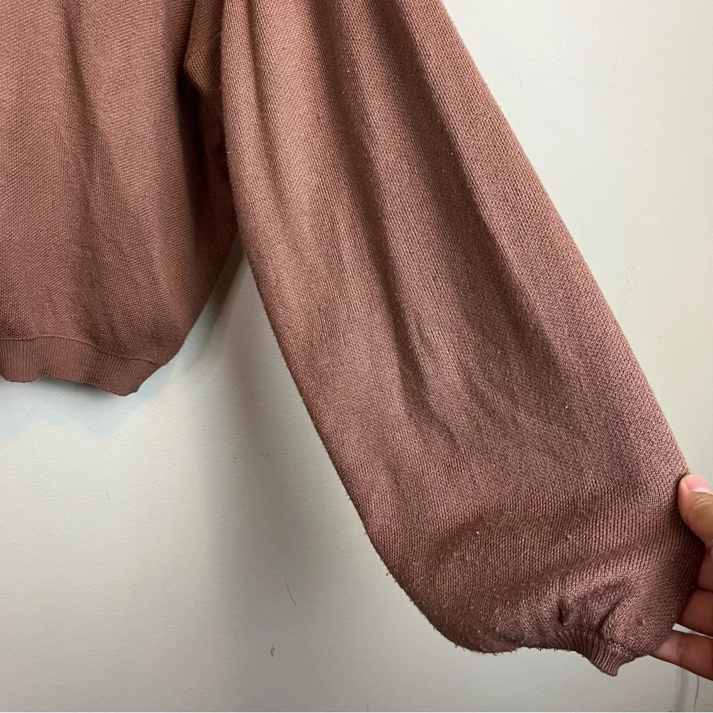POOF Mauve Balloon Sleeve Long Sleeve Sweater Size XL Women - Picture 4 of 8